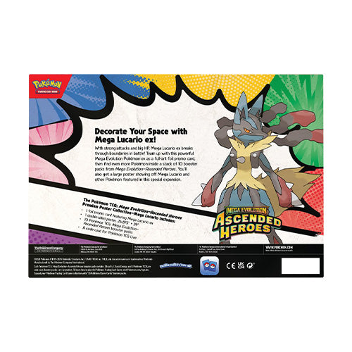 Pokemon TCG Mega Evolution Ascended Heroes Premium Poster Collection Mega Lucario / Mega Gardevoir (Pair) - Trading Card Games - 4