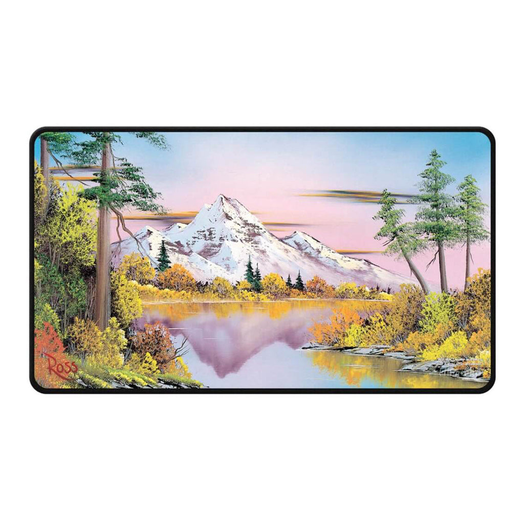 ULTRA PRO Bob Ross Collection Mighty Mountain Lake Black Stitched Playmat - Playmats