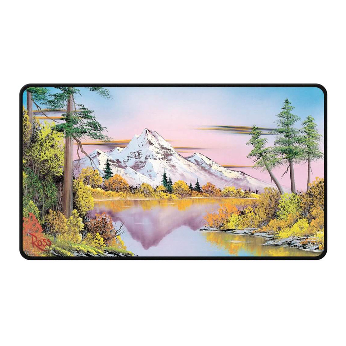 ULTRA PRO Bob Ross Collection Mighty Mountain Lake Black Stitched Playmat - Playmats