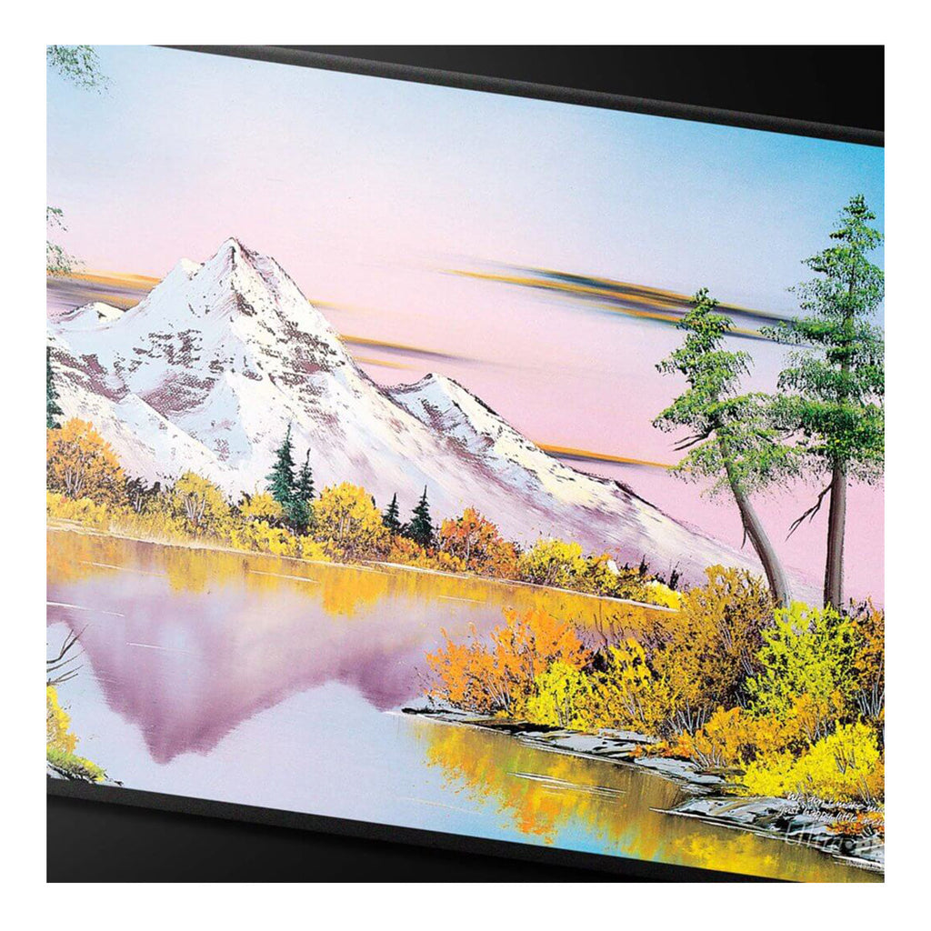 ULTRA PRO Bob Ross Collection Mighty Mountain Lake Black Stitched Playmat - Playmats - 3