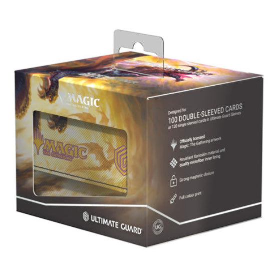 Ultimate Guard Sidewinder 100+ XenoSkin Deck Box - Magic MTG Tarkir Dragonstorm - Ghostfire Stormscale Scion - Deck Boxes - 6