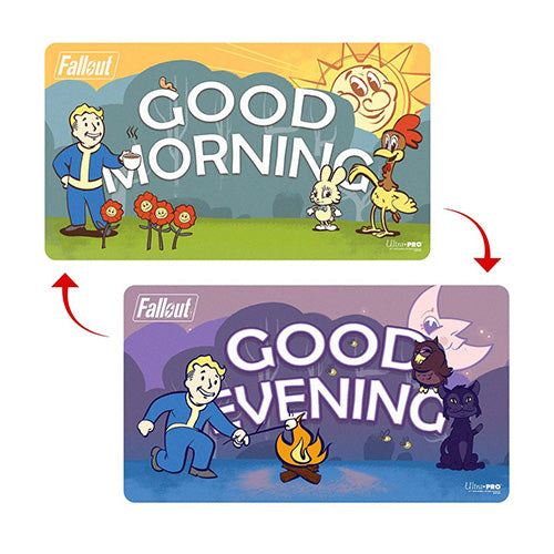 Ultra Pro Fallout Vault Boy Good Morning/Good Evening Double-Sided Playmat - Playmats - 4