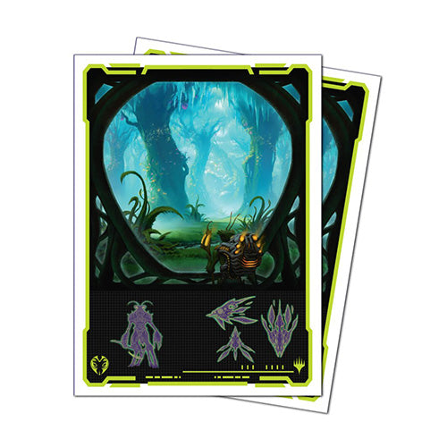 Ultra Pro Magic MTG Edge of Eternities 105ct Apex Deck Protector Sleeves Green Mythic - Sleeves - 3