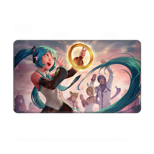 Ultra Pro Magic MTG Secret Lair Hatsune Miku Stitched Edge Playmat Summer Sol Ring - Playmats