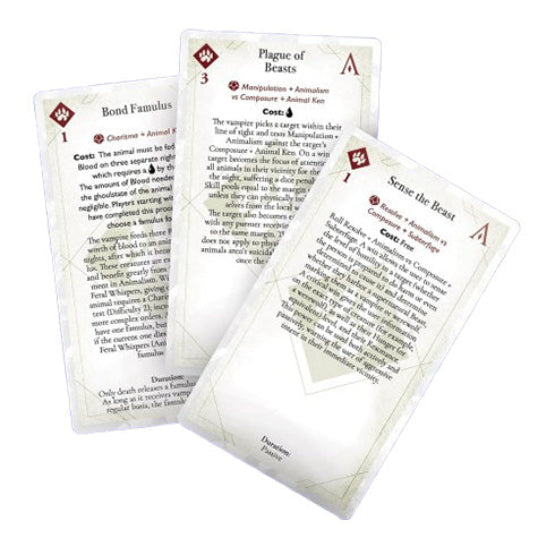 Vampire: The Masquerade 5th Edition - Discipline and Blood Magic Cards - Role Playing Games - 3