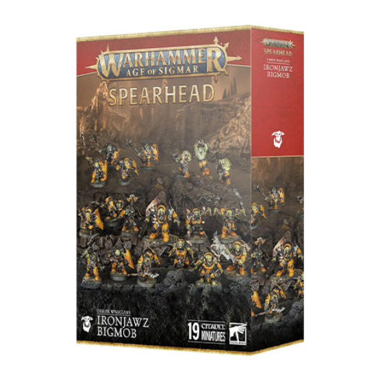 Warhammer Age of Sigmar Orruk Warclans Spearhead Ironjawz Bigmob - Board Games