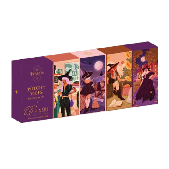 Witchy Vibes 4 x 99 Piece Mini Puzzle Set - Puzzles