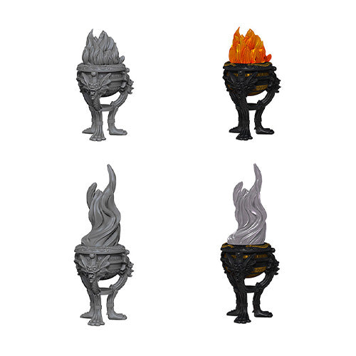 WizKids Deep Cuts Unpainted Miniatures Braziers - Miniatures - 2