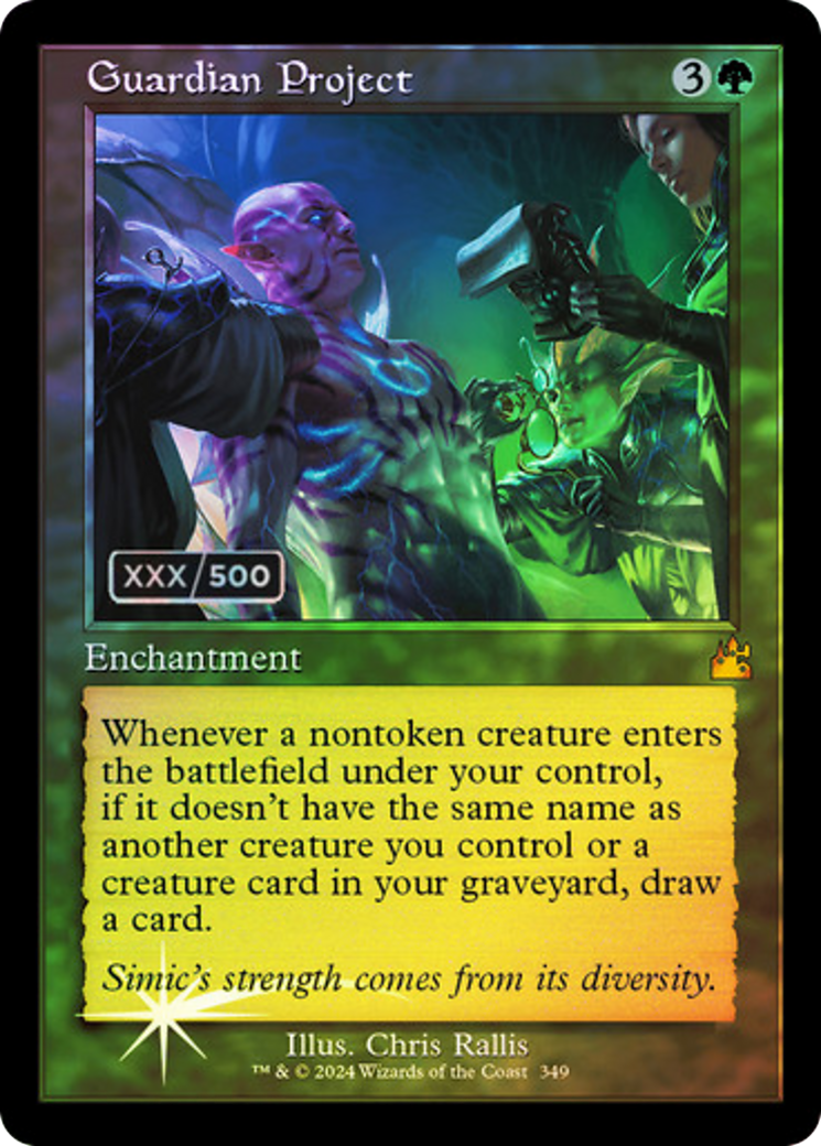 FOIL Guardian Project (Retro Frame) (Serial Numbered) (RVR-349) - Ravnica Remastered - Magic The Gathering - Single Cards
