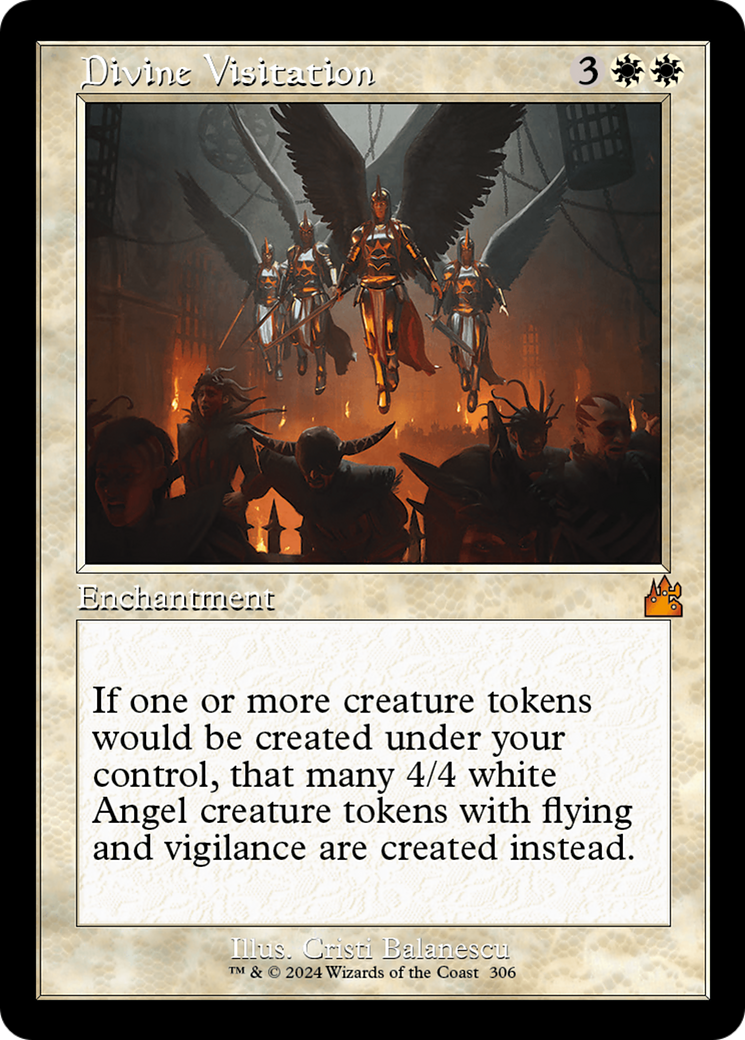 FOIL Divine Visitation (Retro Frame) (RVR-306) - Ravnica Remastered - Magic The Gathering - Single Cards
