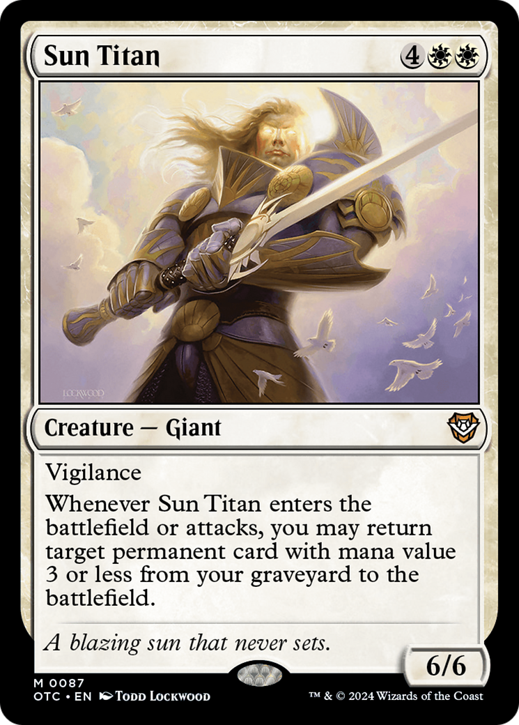 Sun Titan (OTC-087) - Outlaws of Thunder Junction Commander - Magic The Gathering - Single Cards