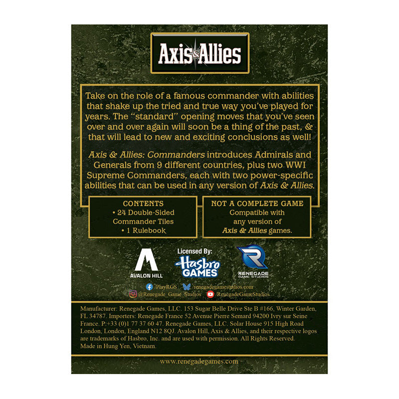 Axis & Allies Commanders Expansion - Board Games - 4