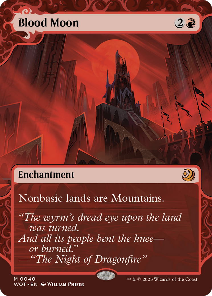 FOIL Blood Moon (WOT-040) - Wilds of Eldraine: Enchanting Tales - Magic The Gathering - Single Cards