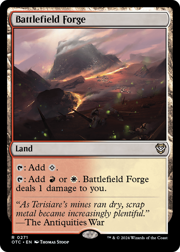 Battlefield Forge (OTC-271) - Outlaws of Thunder Junction Commander - Magic The Gathering - Single Cards