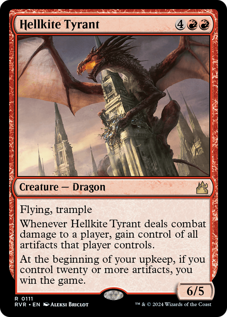 FOIL Hellkite Tyrant (RVR-111) - Ravnica Remastered - Magic The Gathering - Single Cards