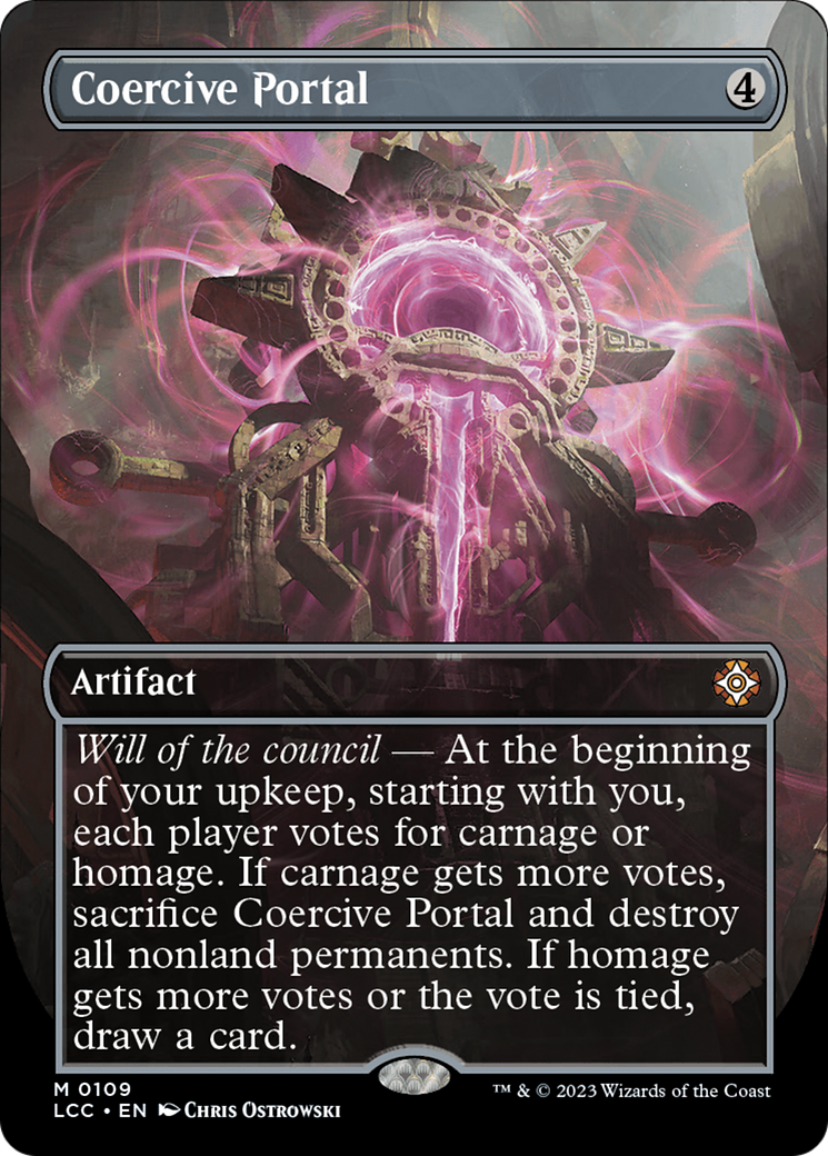 FOIL Coercive Portal (Borderless) (LCC-109) - The Lost Caverns of Ixalan Commander - Magic The Gathering - Single Cards