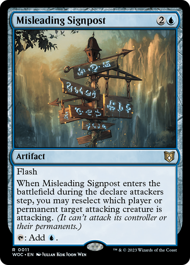 Misleading Signpost (WOC-011) - Wilds of Eldraine Commander - Magic The Gathering - Single Cards