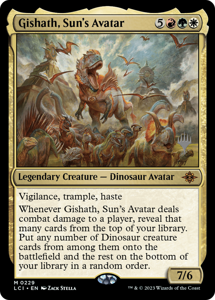FOIL Gishath, Sun's Avatar (PPLCI-229P) - The Lost Caverns of Ixalan Promos - Magic The Gathering - Single Cards