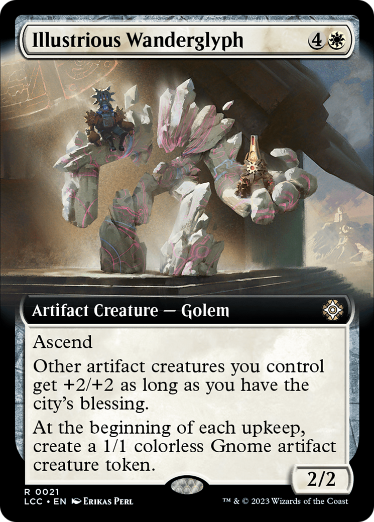 FOIL Illustrious Wanderglyph (Extended Art) (LCC-021) - The Lost Caverns of Ixalan Commander - Magic The Gathering - Single Cards