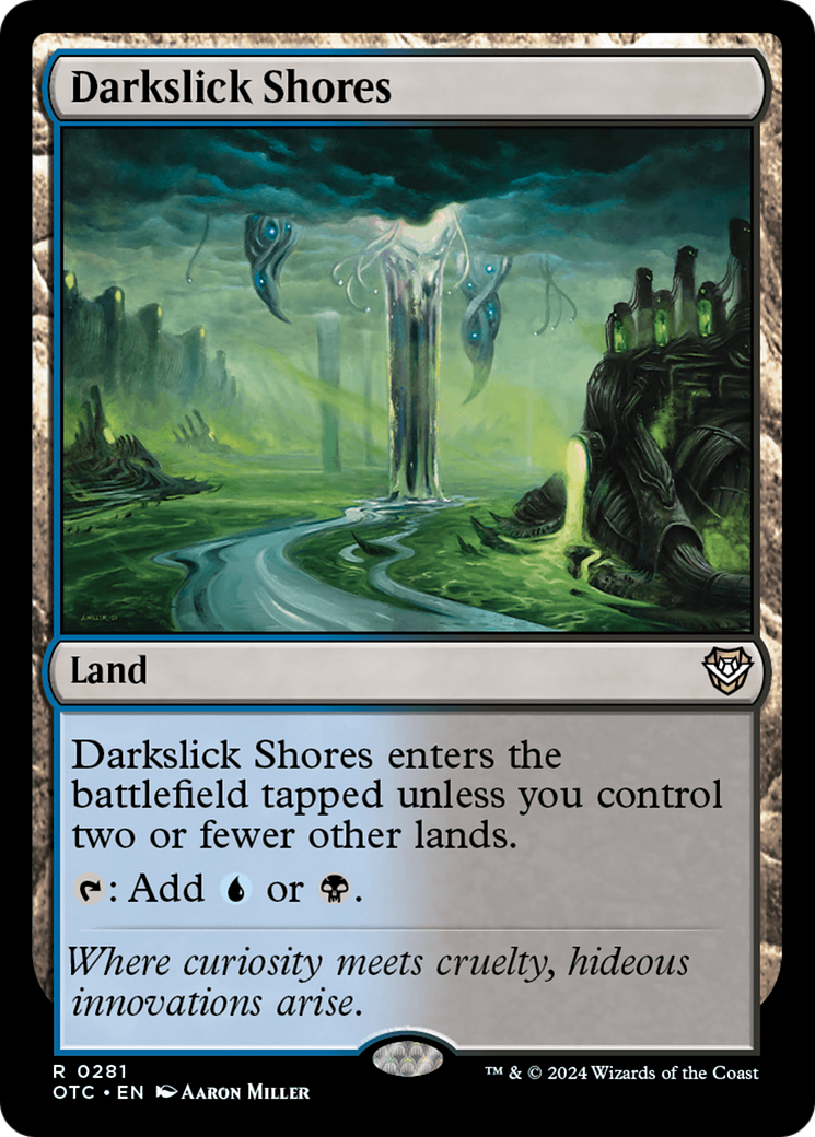 Darkslick Shores (OTC-281) - Outlaws of Thunder Junction Commander - Magic The Gathering - Single Cards
