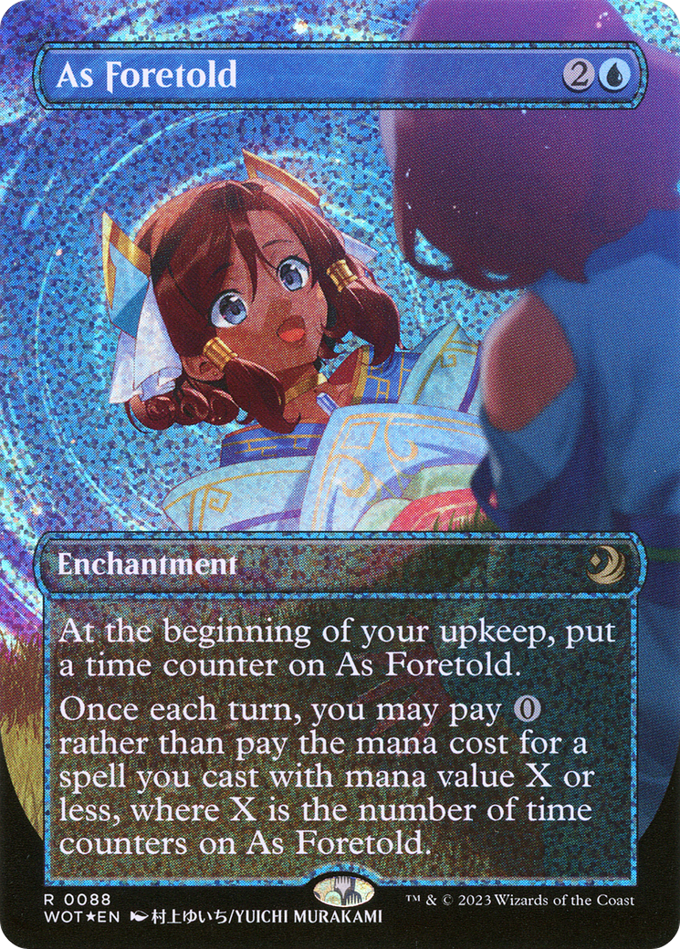 FOIL As Foretold (Anime Borderless) (Confetti Foil) (WOT-088) - Wilds of Eldraine: Enchanting Tales - Magic The Gathering - Single Cards