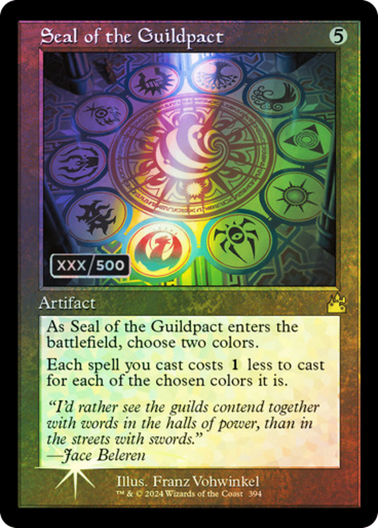 FOIL Seal of the Guildpact (Retro Frame) (Serial Numbered) (RVR-394) - Ravnica Remastered - Magic The Gathering - Single Cards