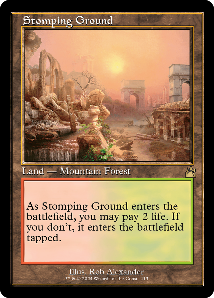 FOIL Stomping Ground (Retro Frame) (RVR-413) - Ravnica Remastered - Magic The Gathering - Single Cards