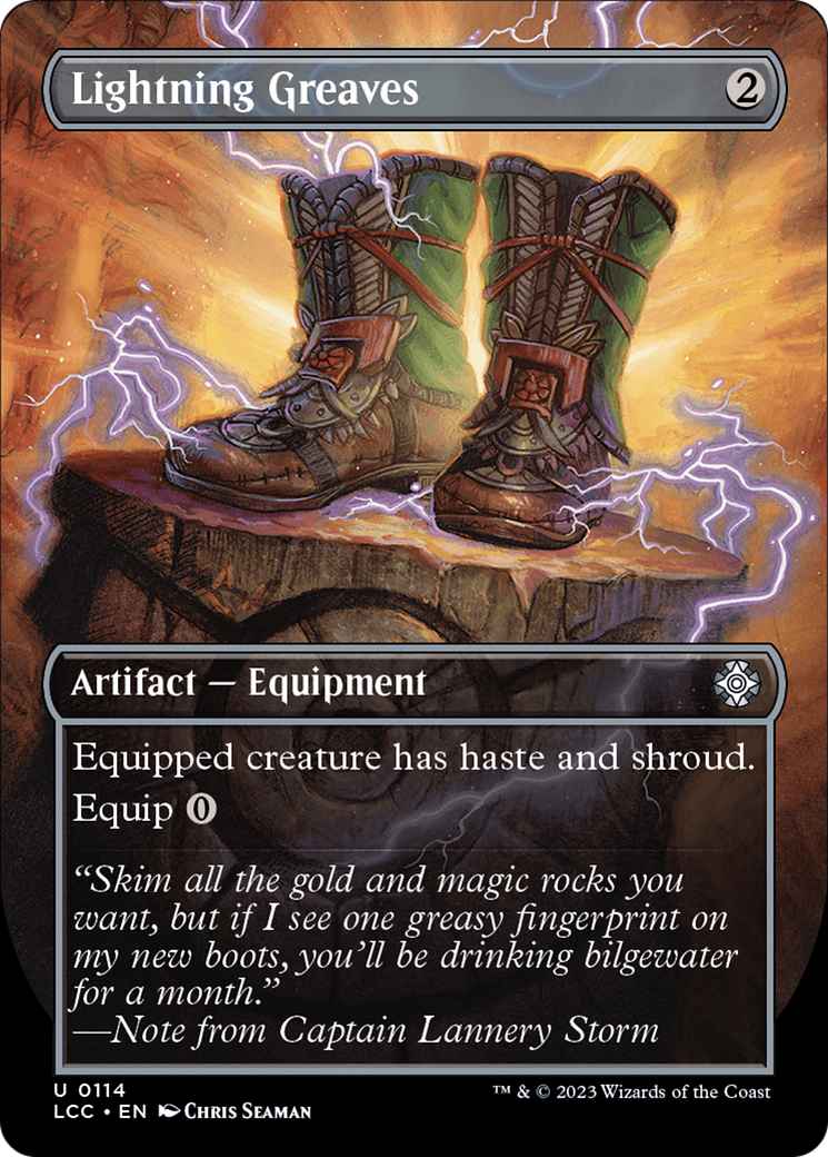 Lightning Greaves (Borderless) (LCC-114) - The Lost Caverns of Ixalan Commander - Magic The Gathering - Single Cards