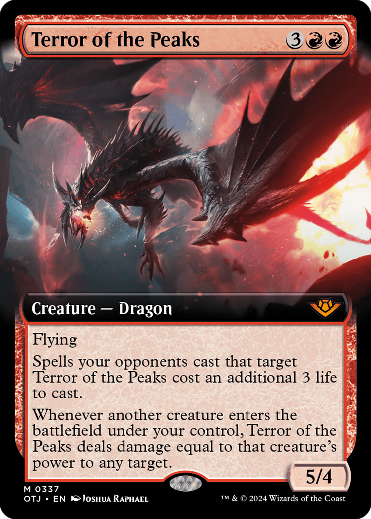 Terror of the Peaks (Extended Art) (OTJ-337) - Outlaws of Thunder Junction - Magic The Gathering - Single Cards