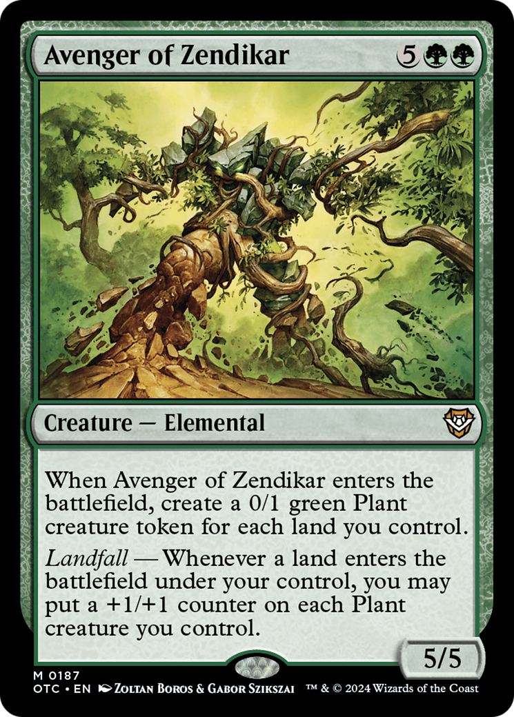 Avenger of Zendikar (OTC-187) - Outlaws of Thunder Junction Commander - Magic The Gathering - Single Cards