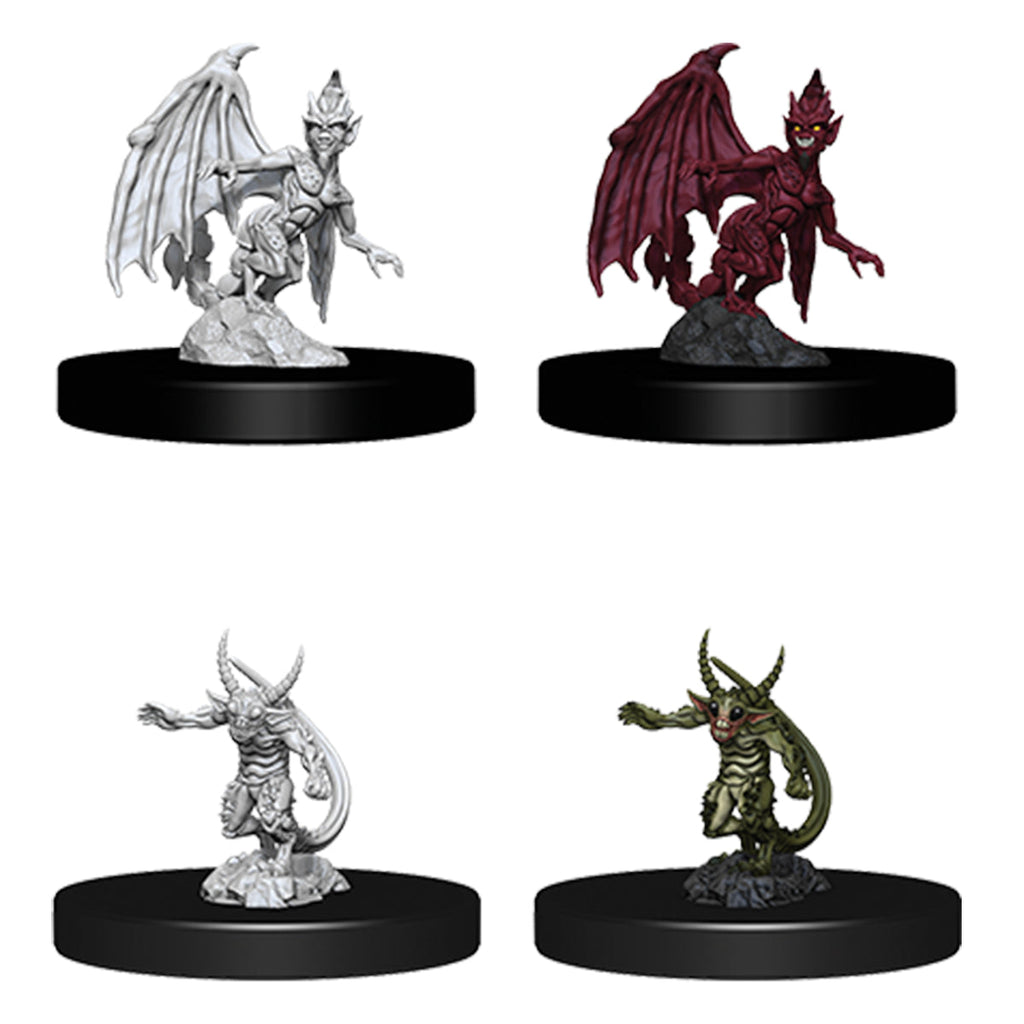 D&D Nolzurs Marvelous Unpainted Miniatures Quasit & Imp - Miniatures