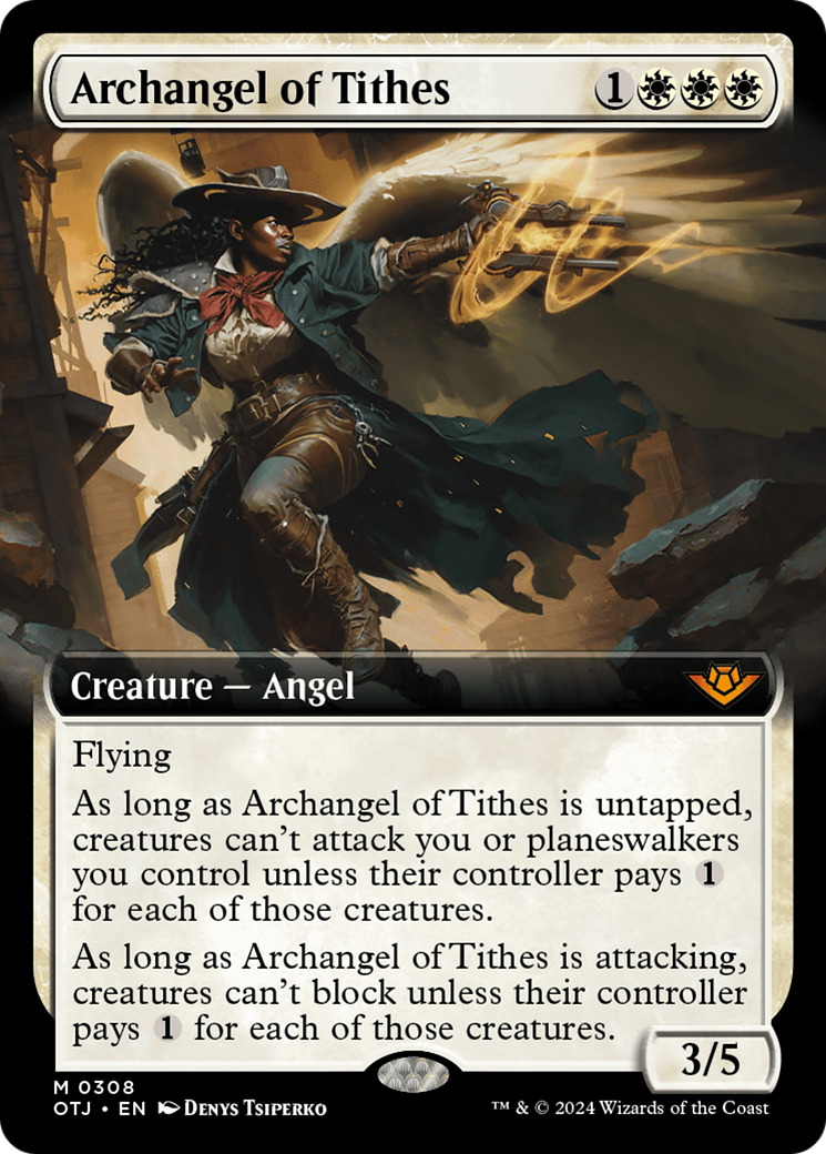 FOIL Archangel of Tithes (Extended Art) (OTJ-308) - Outlaws of Thunder Junction - Magic The Gathering - Single Cards