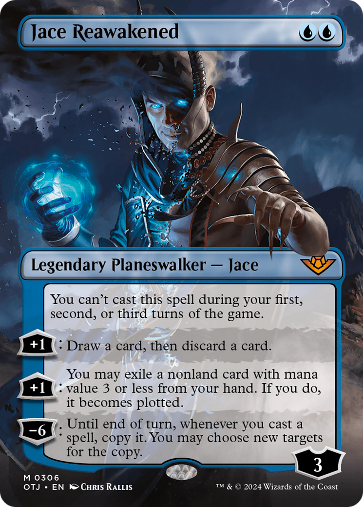 FOIL Jace Reawakened (Borderless) (OTJ-306) - Outlaws of Thunder Junction - Magic The Gathering - Single Cards