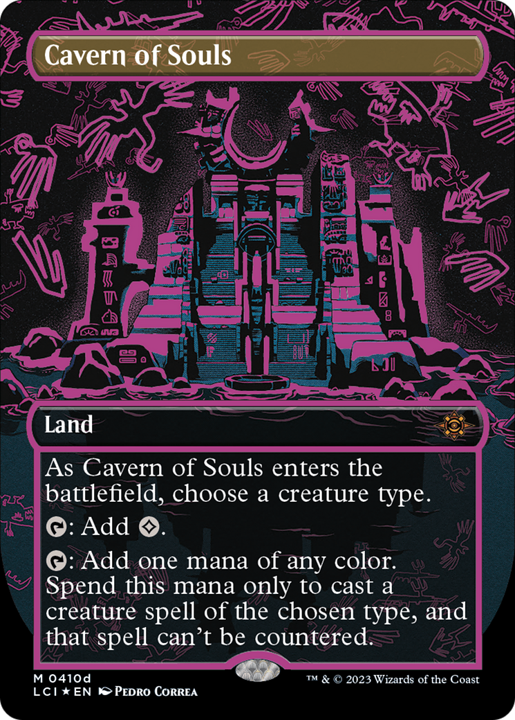FOIL Cavern of Souls (0410d) (Borderless) (LCI-410D) - The Lost Caverns of Ixalan - Magic The Gathering - Single Cards
