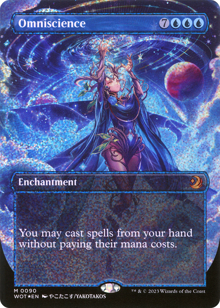 FOIL Omniscience (Anime Borderless) (Confetti Foil) (WOT-090) - Wilds of Eldraine: Enchanting Tales - Magic The Gathering - Single Cards