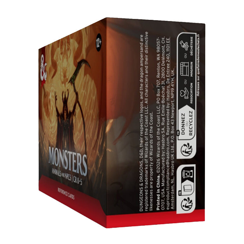 D&D Monsters Animals and NPCs Reference Cards - Role Playing Games - 4
