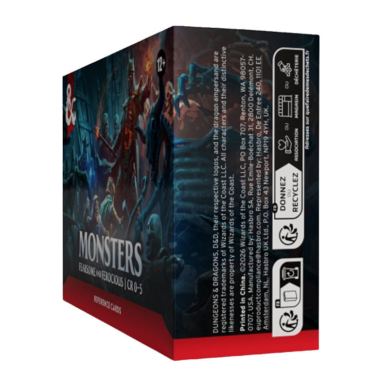 D&D Monsters Fearsome and Ferocious Reference Cards - Role Playing Games - 4