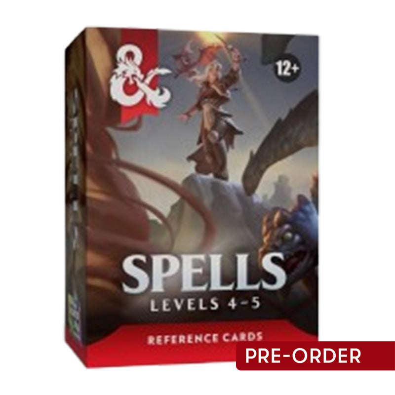 D&D Spells Levels 4-5 Reference Cards - Role Playing Games
