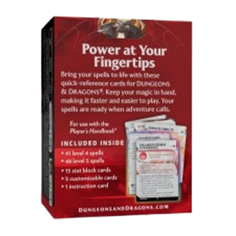 D&D Spells Levels 4-5 Reference Cards - Role Playing Games - 5