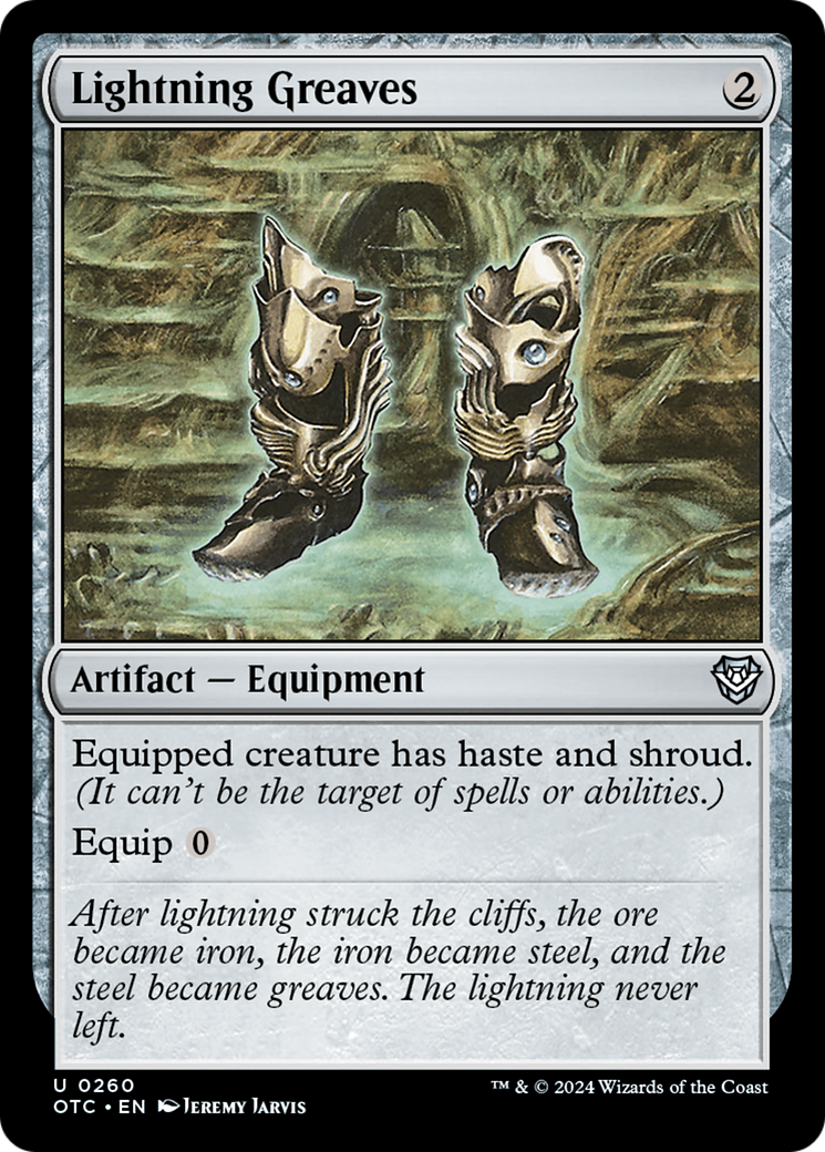 Lightning Greaves (OTC-260) - Outlaws of Thunder Junction Commander - Magic The Gathering - Single Cards