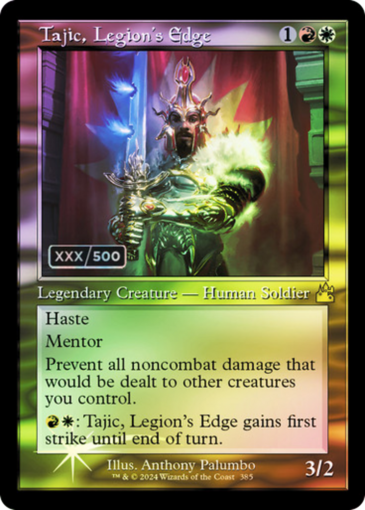 FOIL Tajic, Legion's Edge (Retro Frame) (Serial Numbered) (RVR-385) - Ravnica Remastered - Magic The Gathering - Single Cards