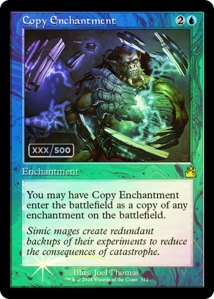 FOIL Copy Enchantment (Retro Frame) (Serial Numbered) (RVR-312) - Ravnica Remastered - Magic The Gathering - Single Cards