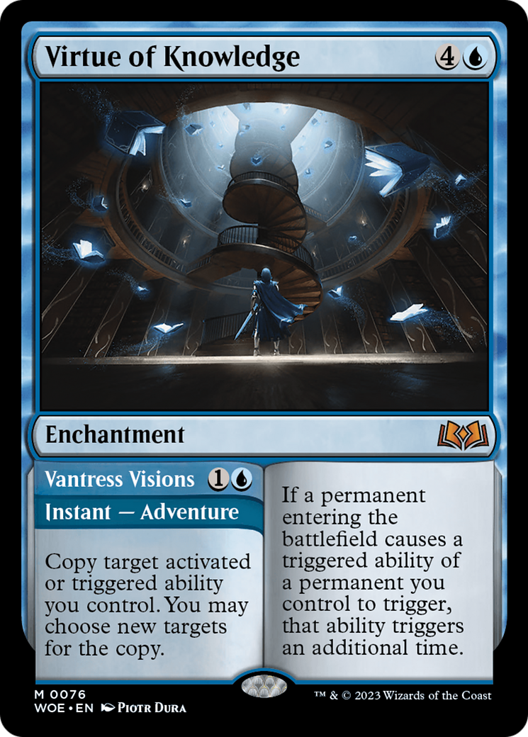 FOIL Virtue of Knowledge (WOE-076) - Wilds of Eldraine - Magic The Gathering - Single Cards