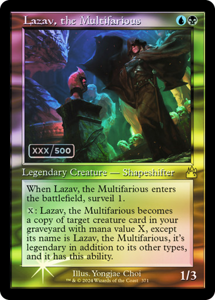 FOIL Lazav, the Multifarious (Retro Frame) (Serial Numbered) (RVR-371) - Ravnica Remastered - Magic The Gathering - Single Cards