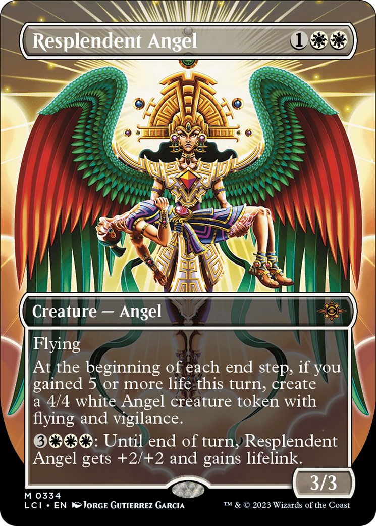 FOIL Resplendent Angel (Borderless) (LCI-334) - The Lost Caverns of Ixalan - Magic The Gathering - Single Cards