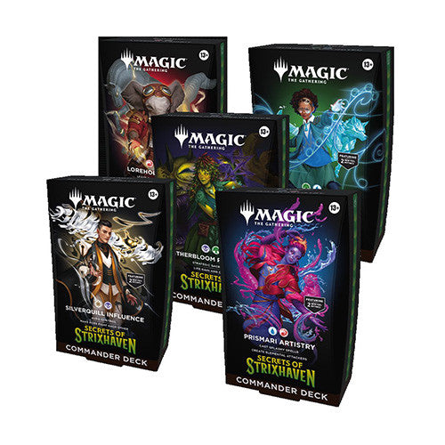Magic Secrets of Strixhaven Commander Deck (Set of 5) - Trading Card Games