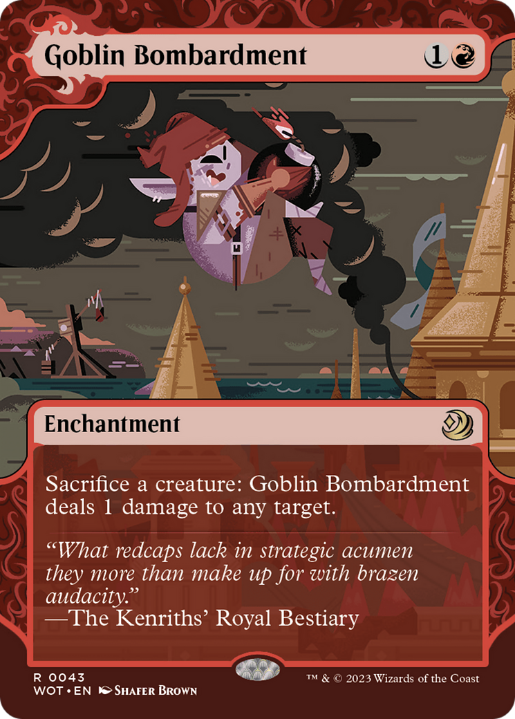 FOIL Goblin Bombardment (WOT-043) - Wilds of Eldraine: Enchanting Tales - Magic The Gathering - Single Cards
