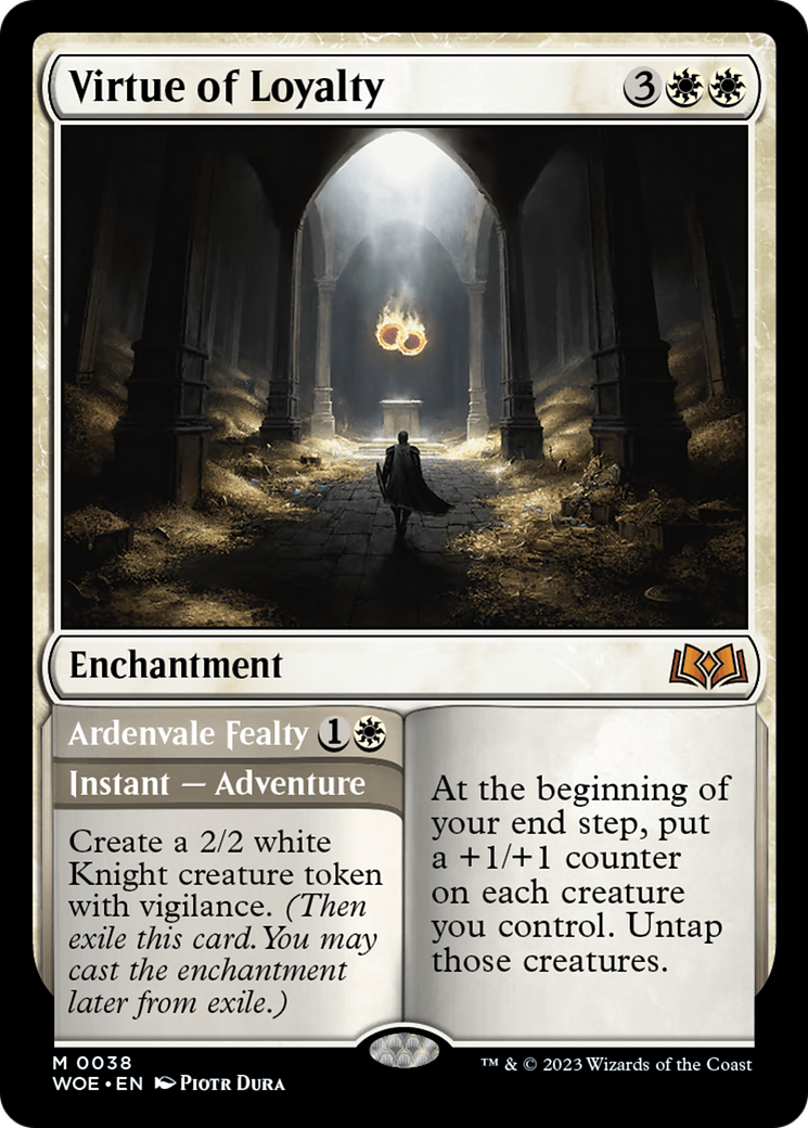 FOIL Virtue of Loyalty (WOE-038) - Wilds of Eldraine - Magic The Gathering - Single Cards