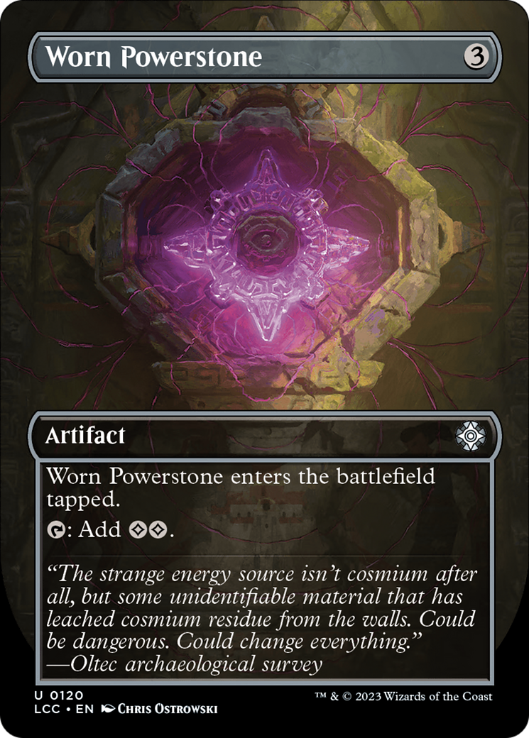 FOIL Worn Powerstone (Borderless) (LCC-120) - The Lost Caverns of Ixalan Commander - Magic The Gathering - Single Cards