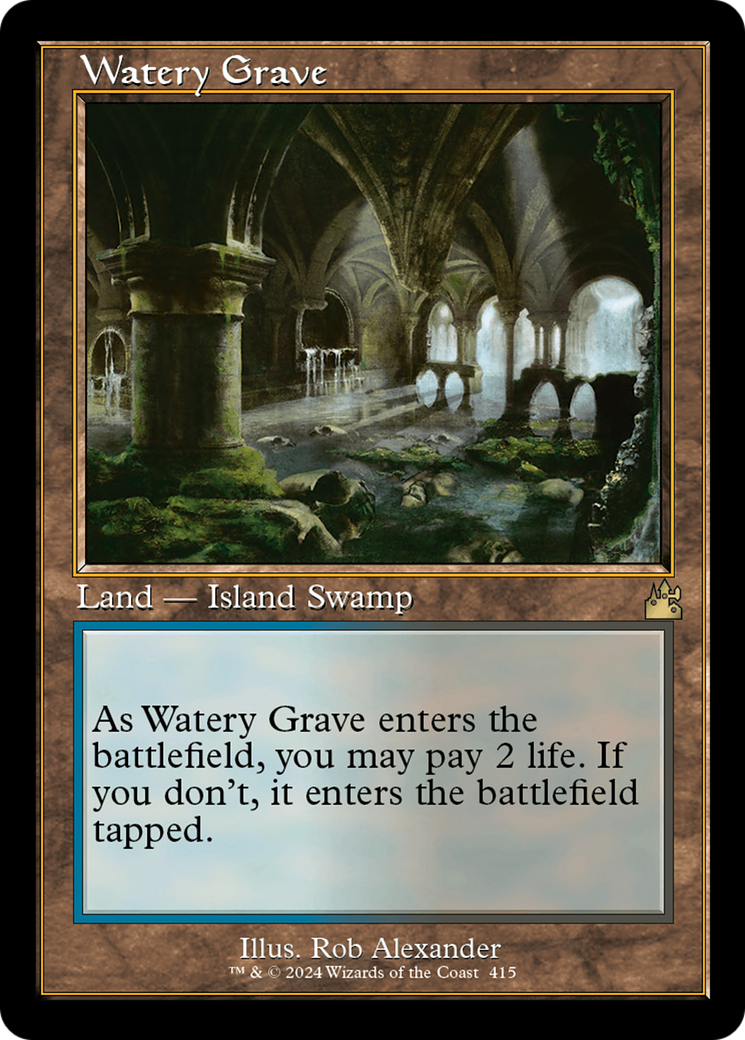 Watery Grave (Retro Frame) (RVR-415) - Ravnica Remastered - Magic The Gathering - Single Cards
